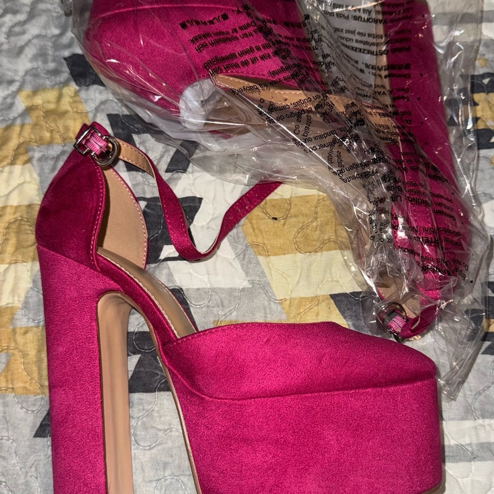 Elegant Pink Platform Heels